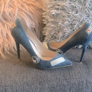 Denim pumps